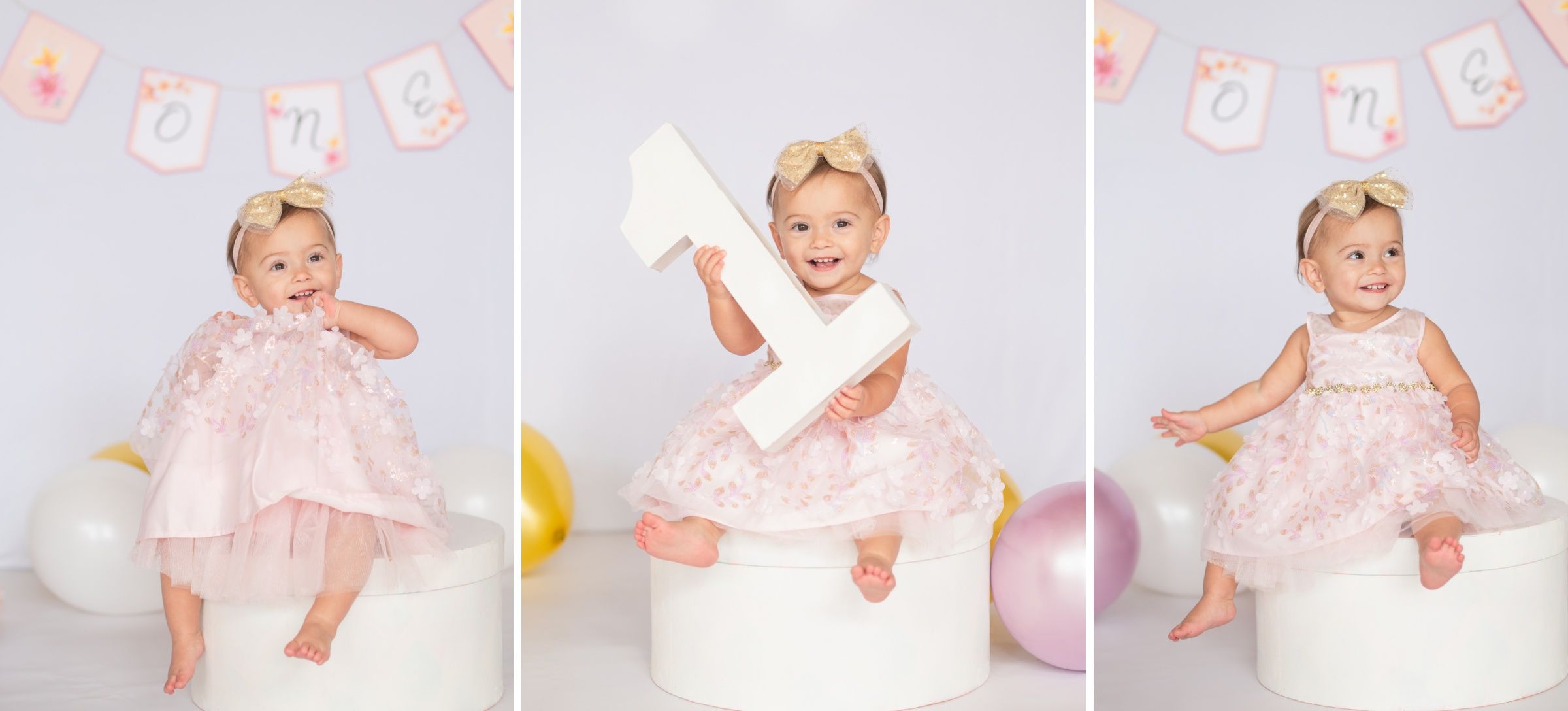 1st Birthday Studio Session with natural light by Bartlesville Photographer Kristi Bray
