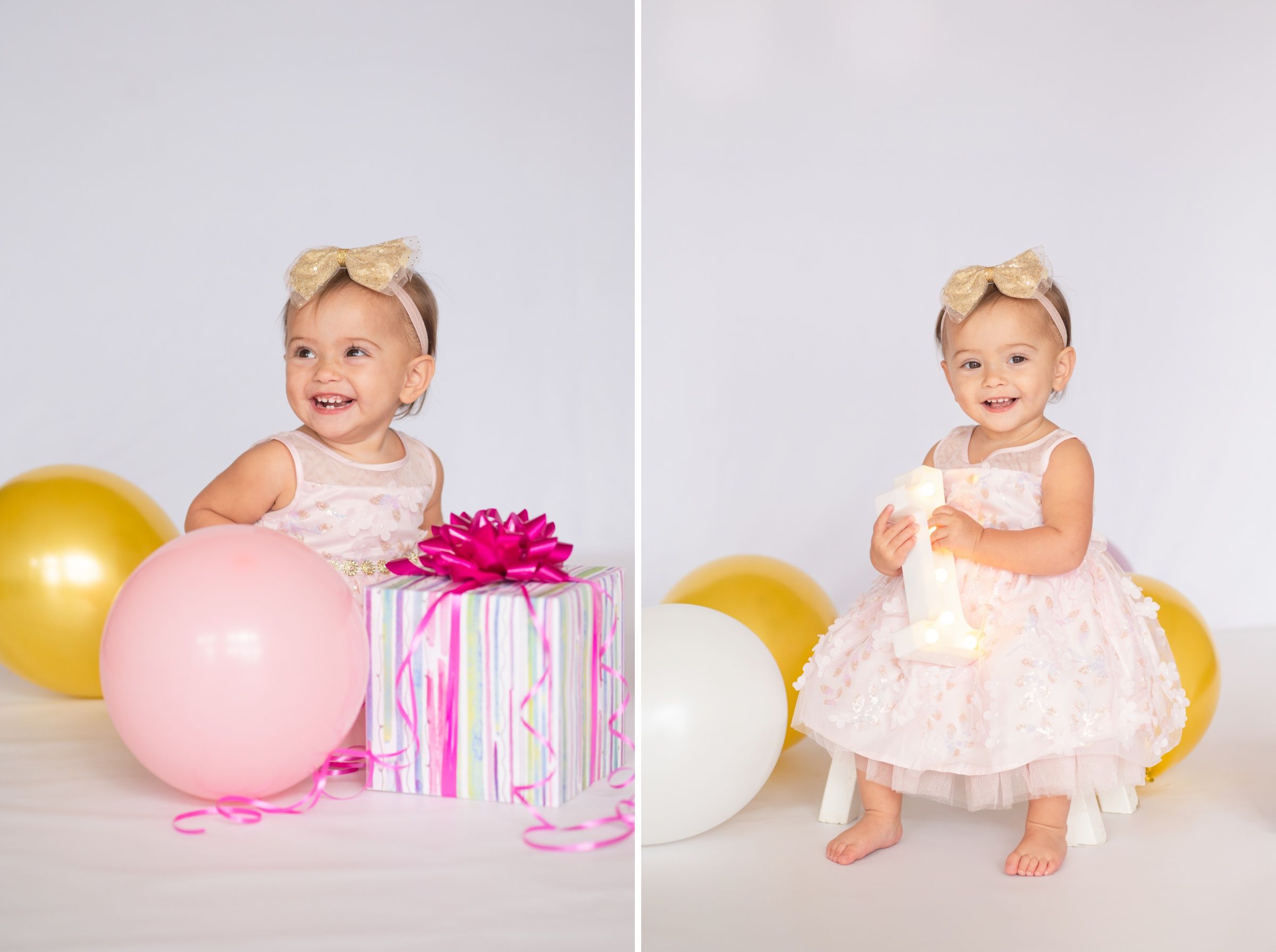 1st Birthday Studio Session with natural light by Bartlesville Photographer Kristi Bray