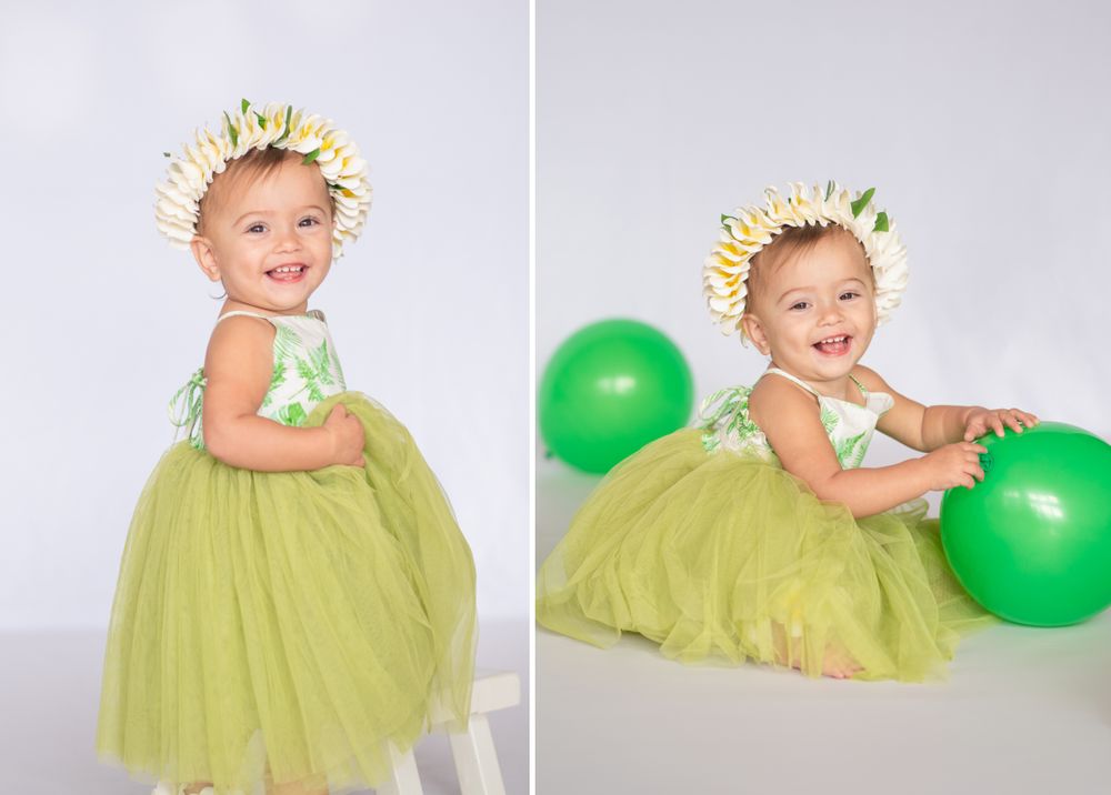 1st Birthday Studio Session with natural light by Bartlesville Photographer Kristi Bray