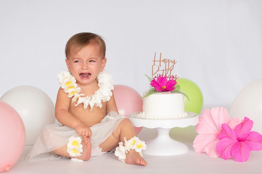1st Birthday Studio Session with natural light by Bartlesville Photographer Kristi Bray