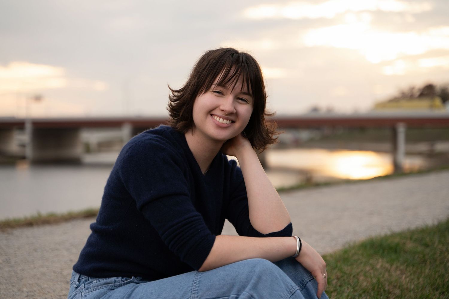 senior portrait photographer Dayton Ohio outdoor sunset photos