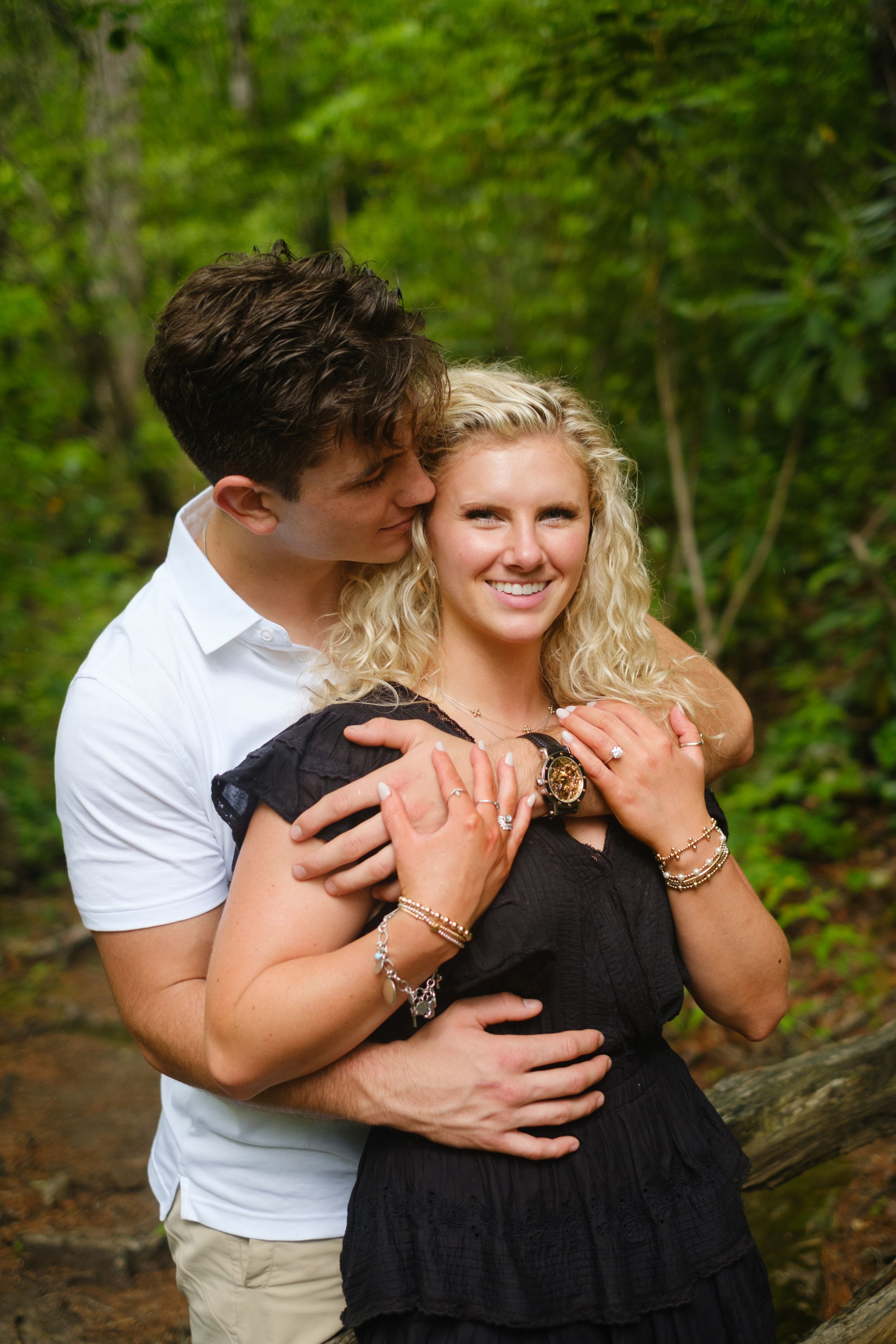 Mountain engagement portraits in the Blue Ridge Mountains of North Carolina