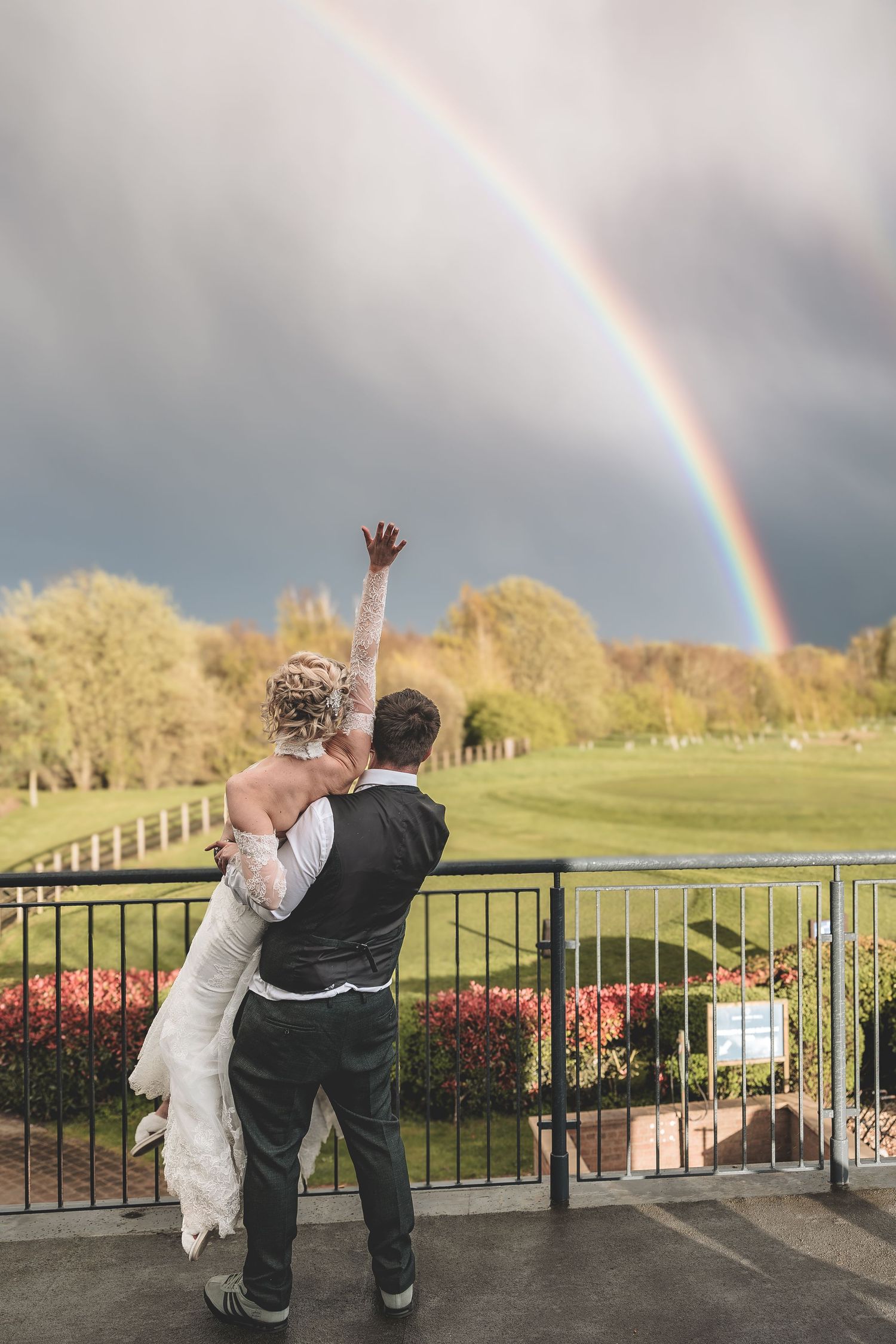 Fun documentary wedding image.
