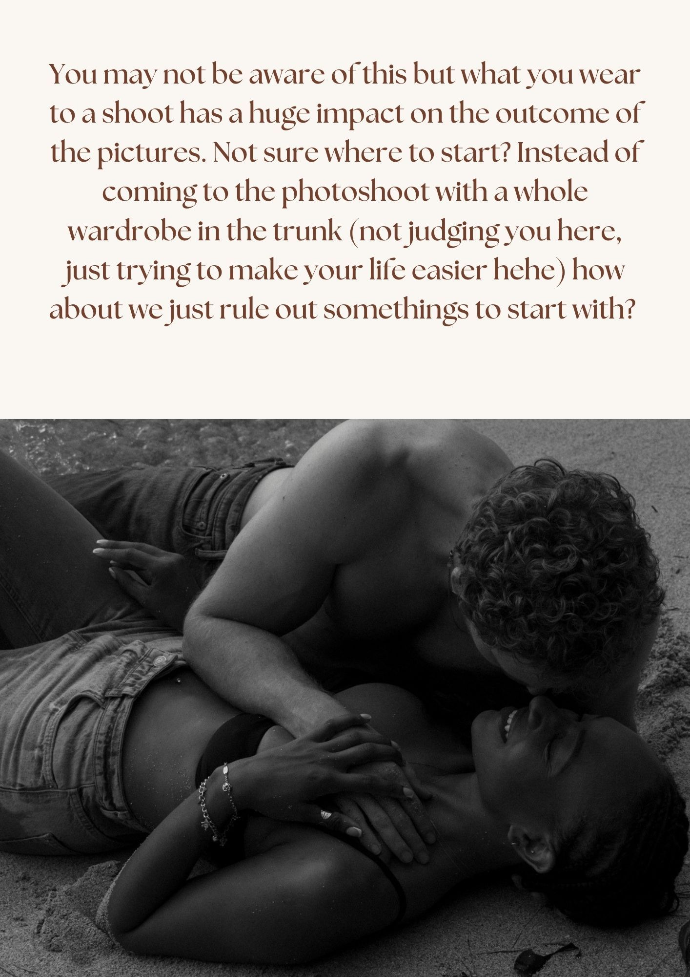 Black and white portrait of a couple sharing an intimate moment during a North Shore Oahu couples photography session.