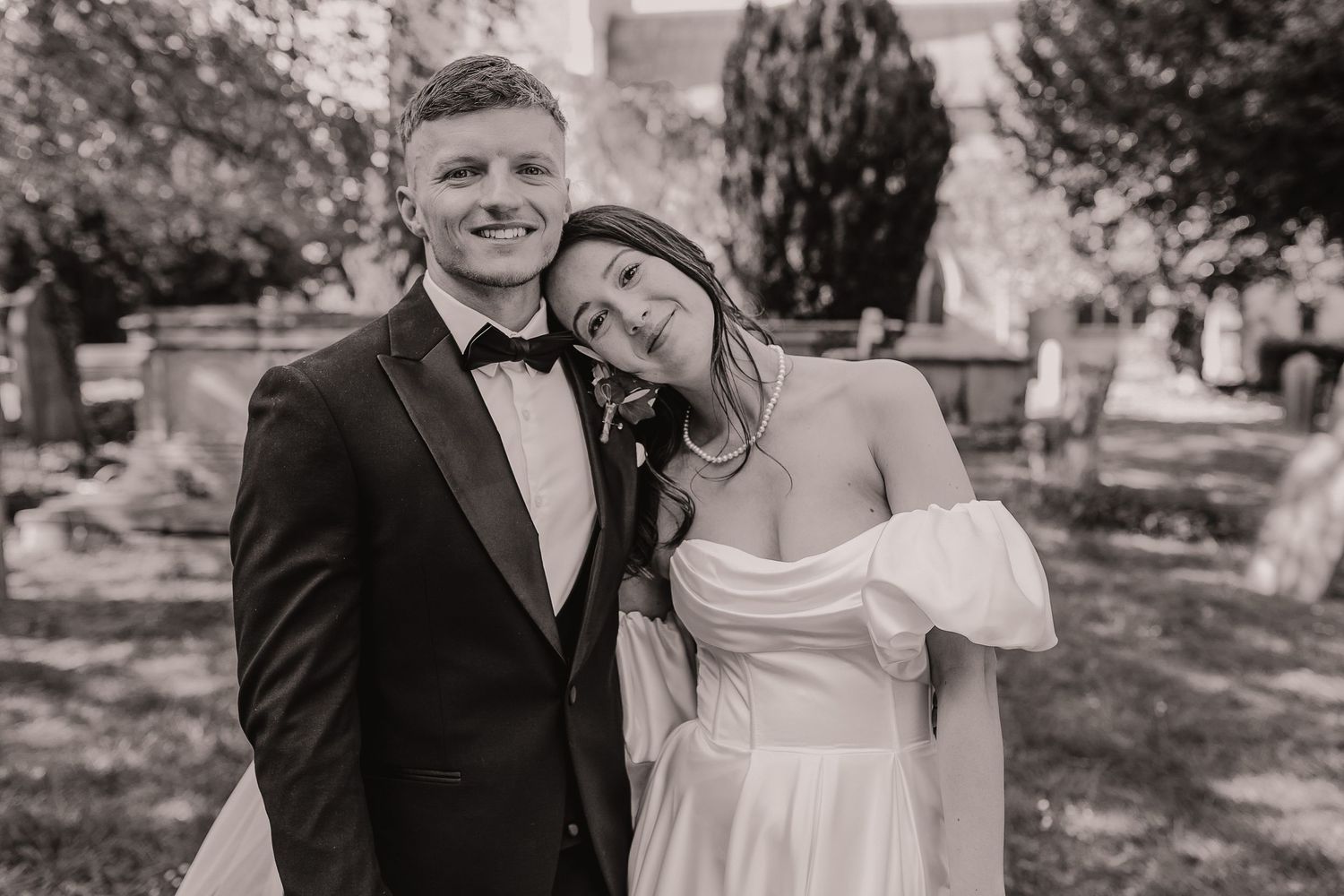 A romantic black and white wedding photo series showing tender moments between newlyweds. Photographer. Hull. East Yorkshire. Photography