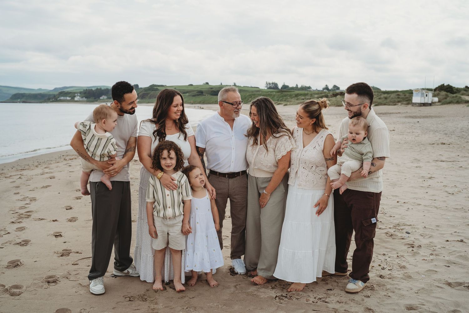Family photos at Ballycastle beach