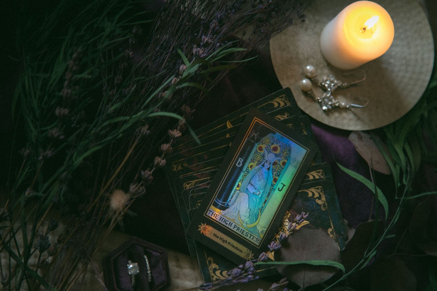 LGBTQ Asheville small business entrepreneur and photographer tarot card display during a professional branding photography session