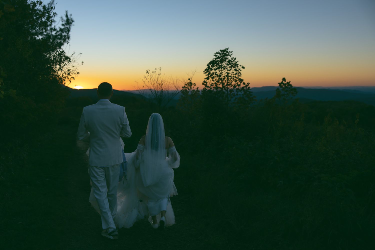 summit hike blue ridge mountains elopement sunset romantic private asheville NC SC GA TN