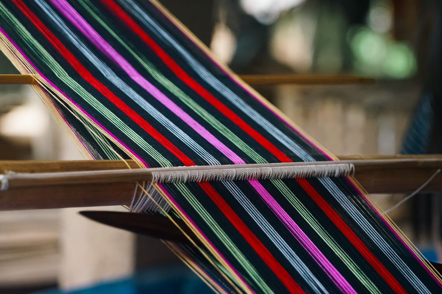 A detail image of a traditional weave taken at a village Chiang Mai Thailand, photography.