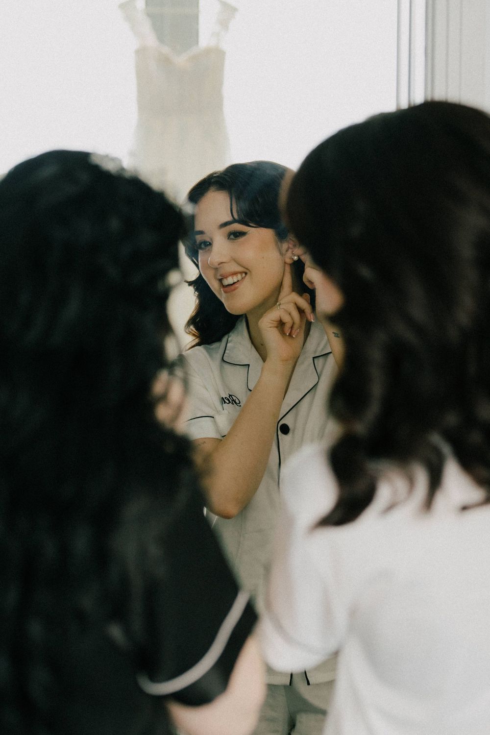 •	Bride’s final mirror check, Gold Coast wedding anticipation peaks at Braeside Estate