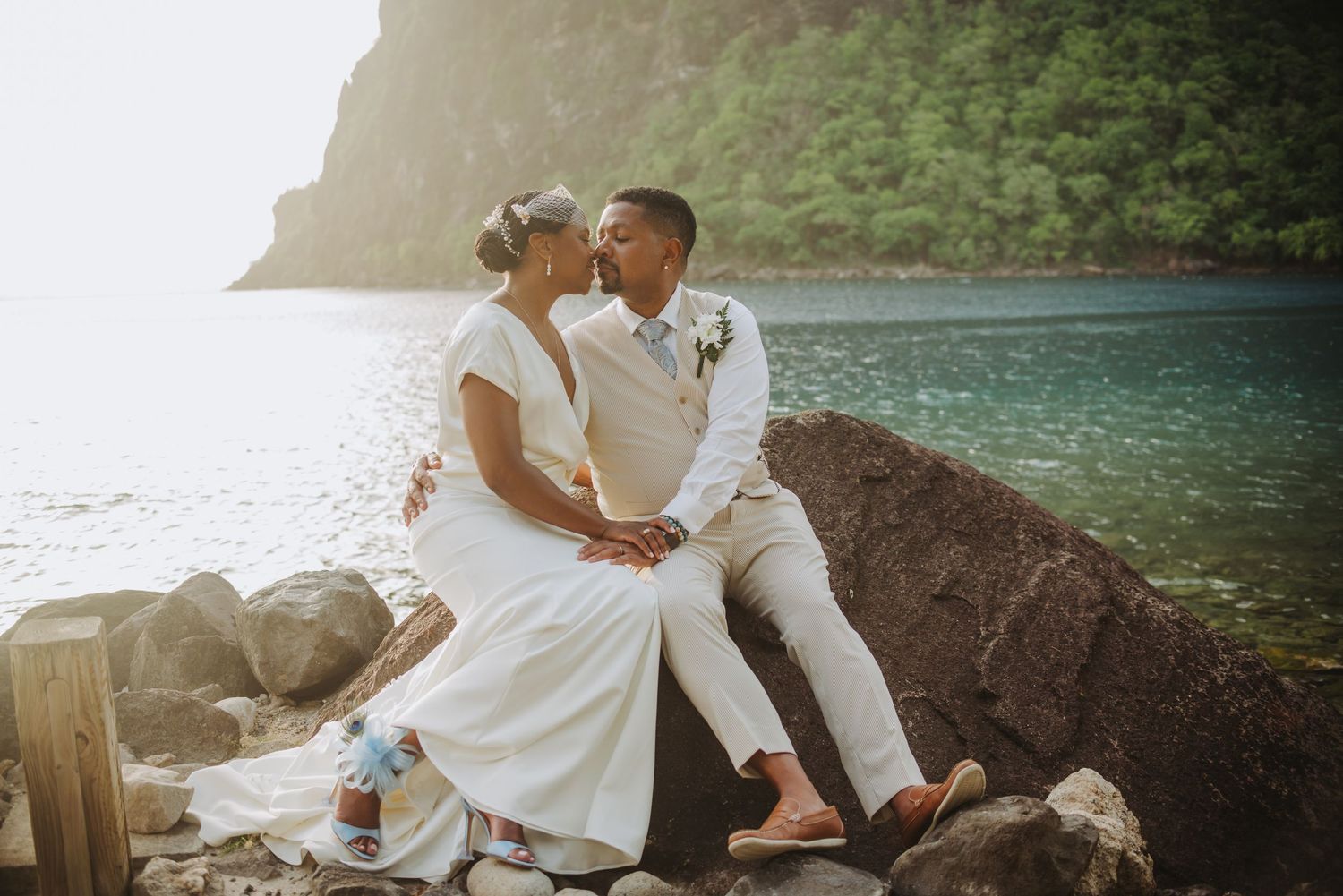 St Lucia wedding photographer captures Destination elopement wedding at Sugar Beach Viceroy in St Lucia
