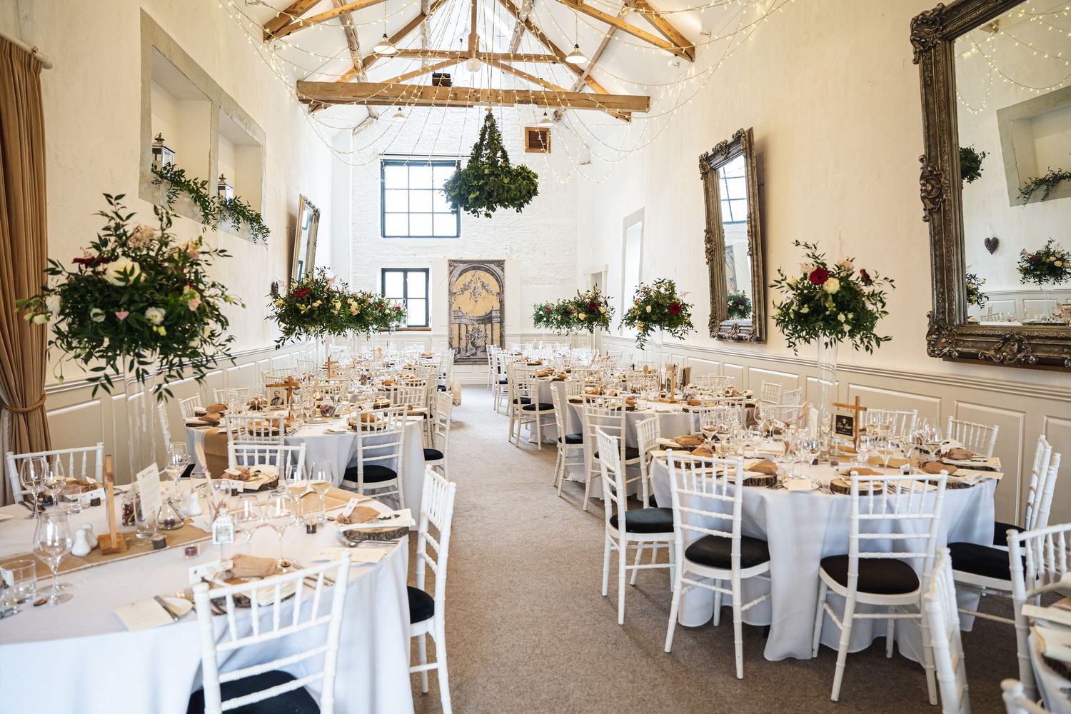 Merriscourt Wedding Photography Cotswold Venue set up inside