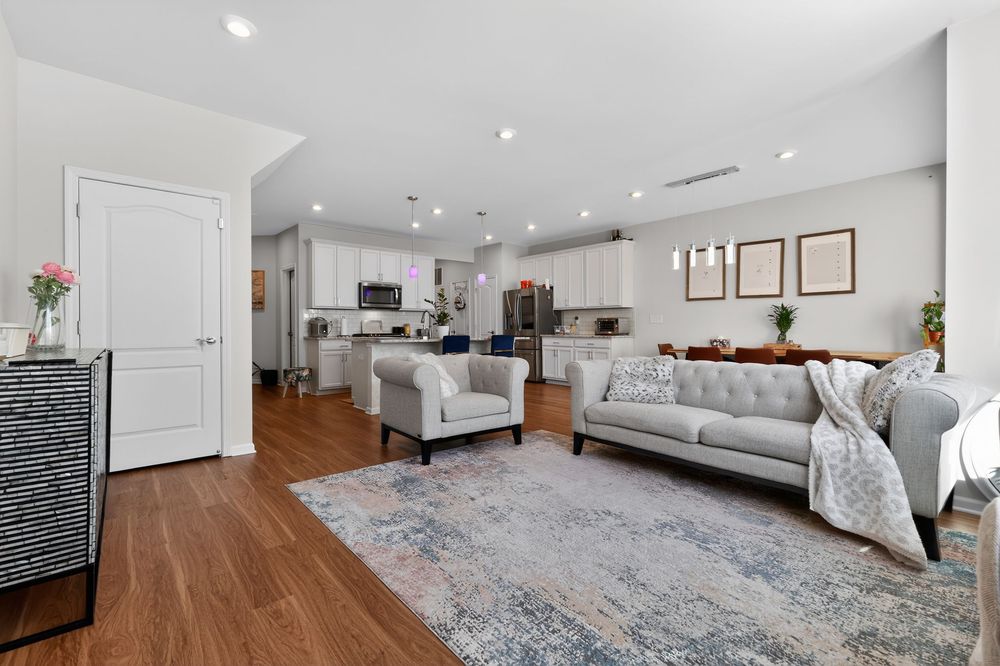 Professional real estate photography of a living room in Ann Arbor, Michigan
