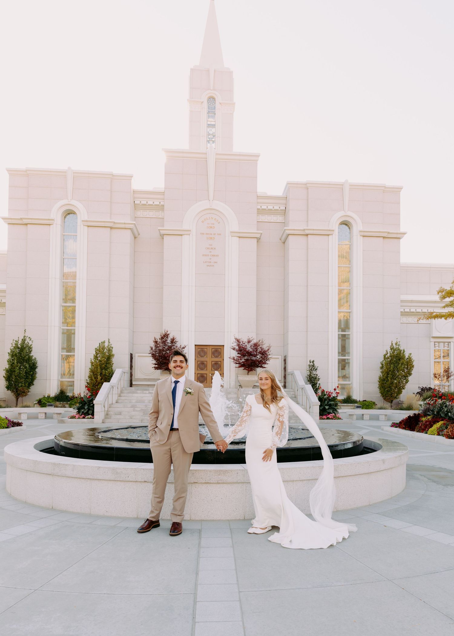 Bountiful Utah Temple Wedding Beautiful Couple Photos