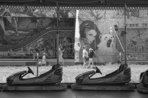 photograph at The Hoppings Newcastle bumper cars