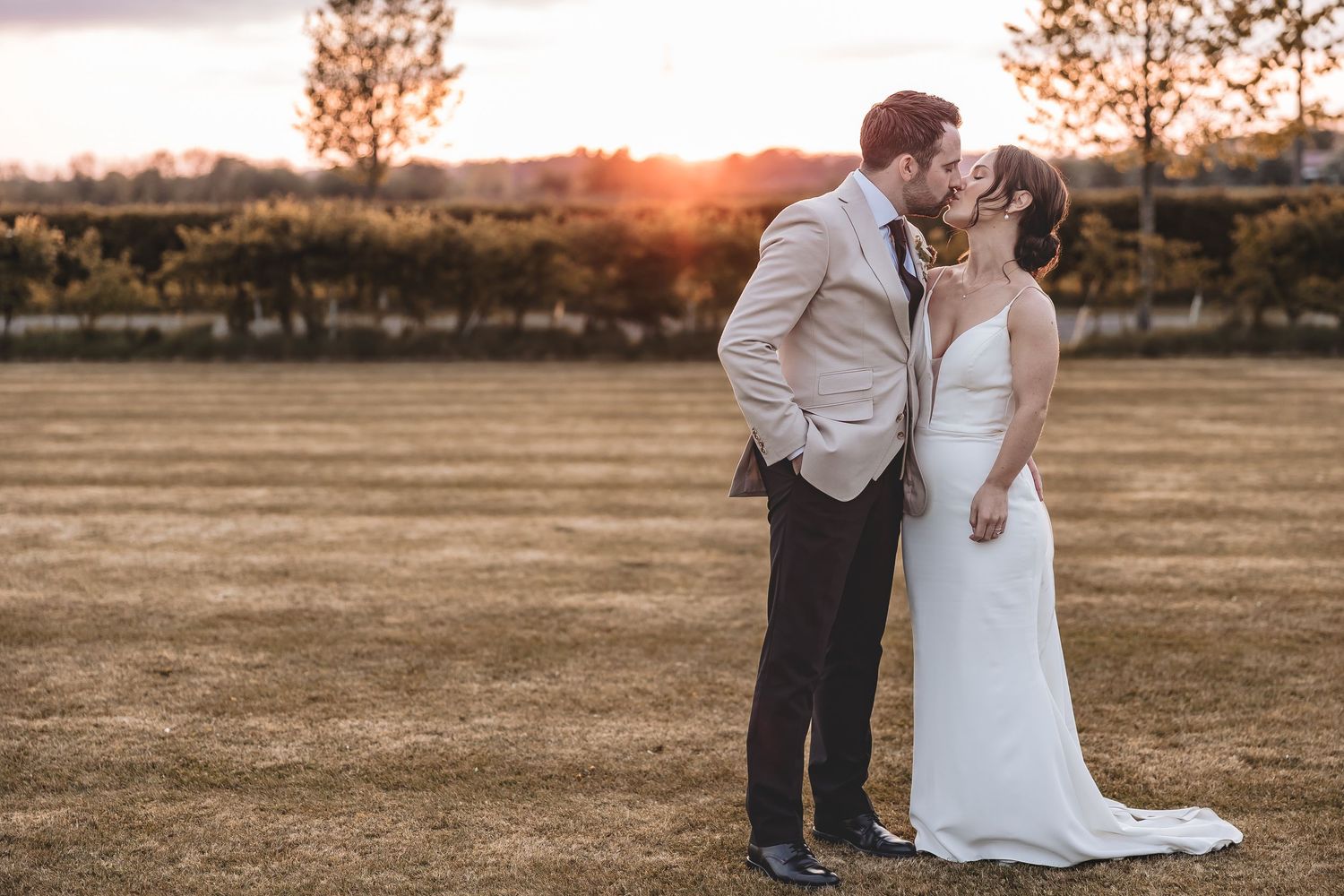 Documentary wedding couple moments during sunset hour at Beverley Barn.