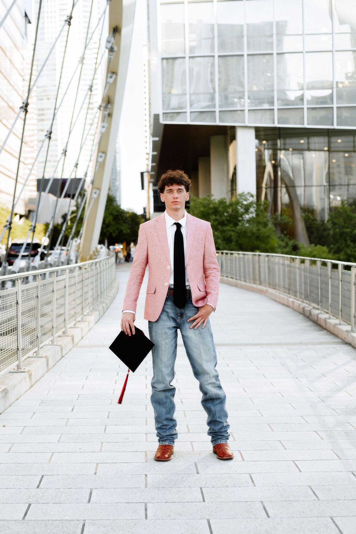 Austin senior photographer captures high school senior outdoors in natural light in Austin TX