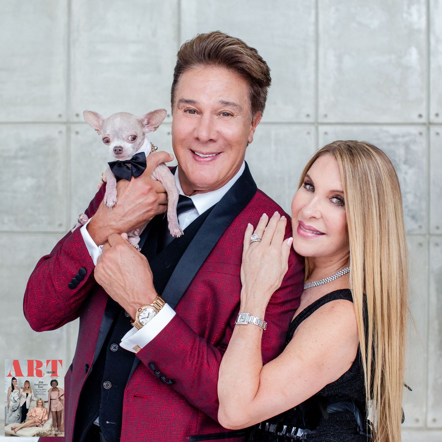 Couples portrait. Photographed for Art Bodega Magazine. Summer 2023. 10th anniversary issue. 50 Most Beautiful in the Arts & Philanthropy.