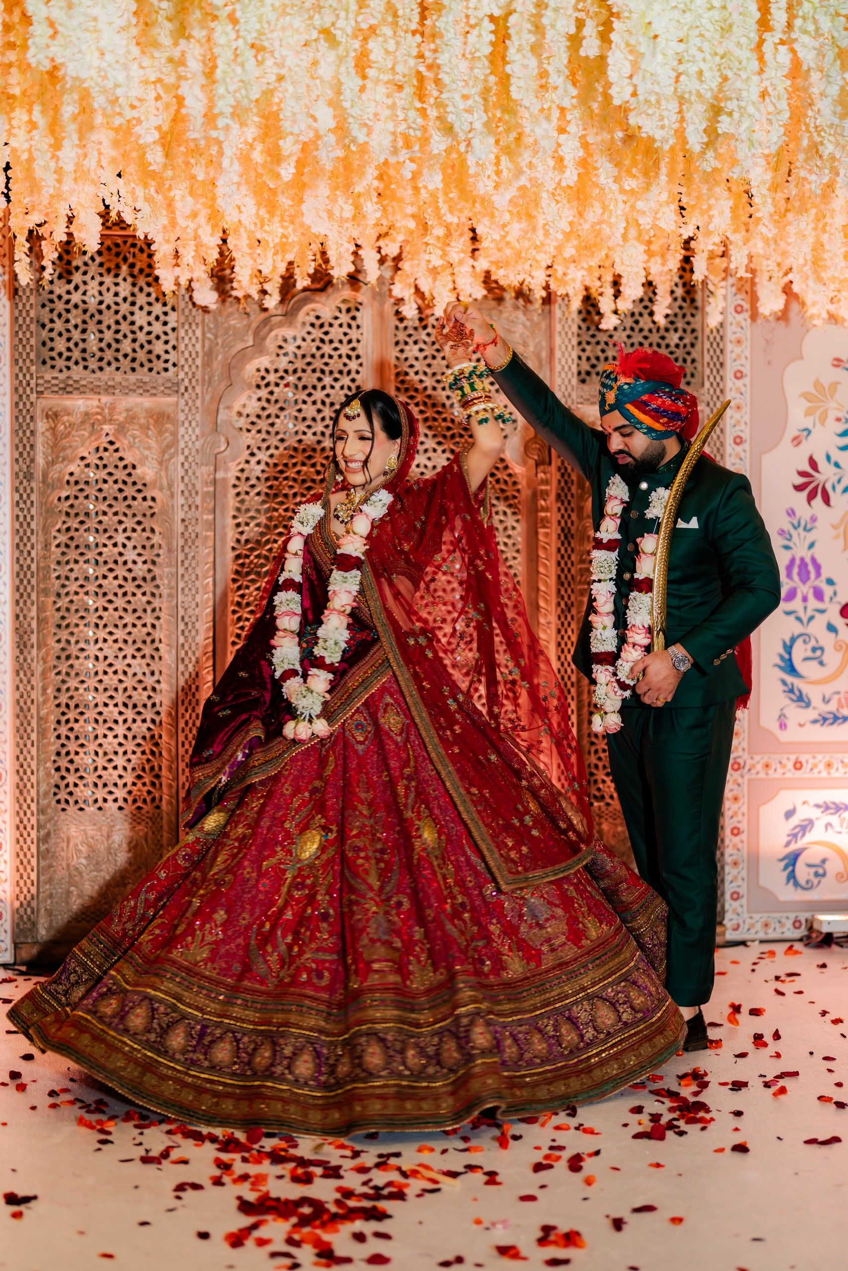 Rohita and Hiran celebrating their wedding