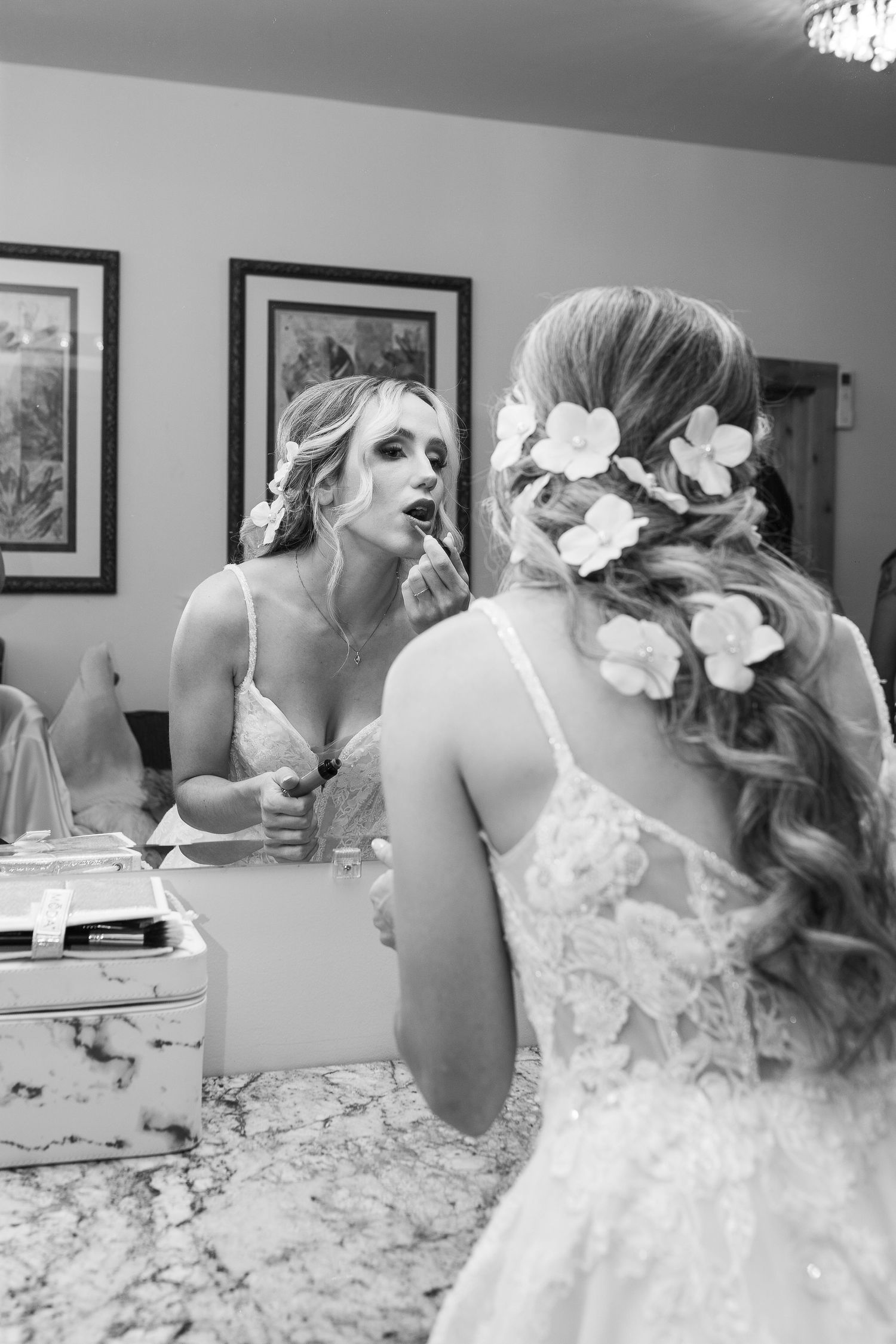 Getting ready bride