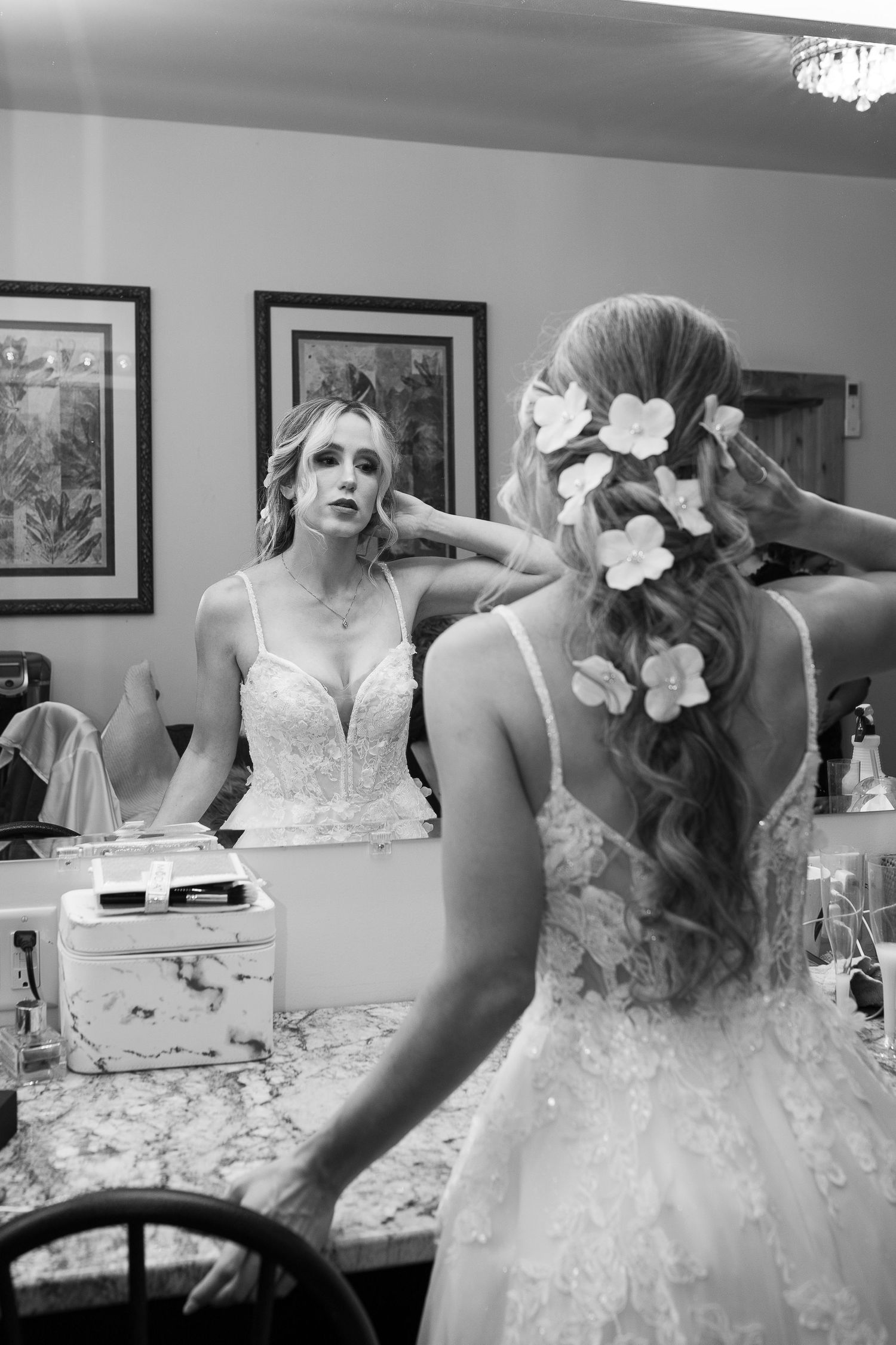 Getting ready bride