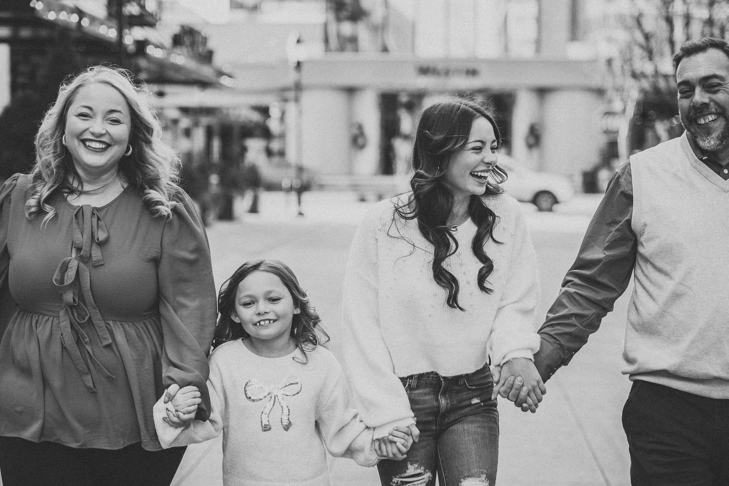 Happy candid family moment.