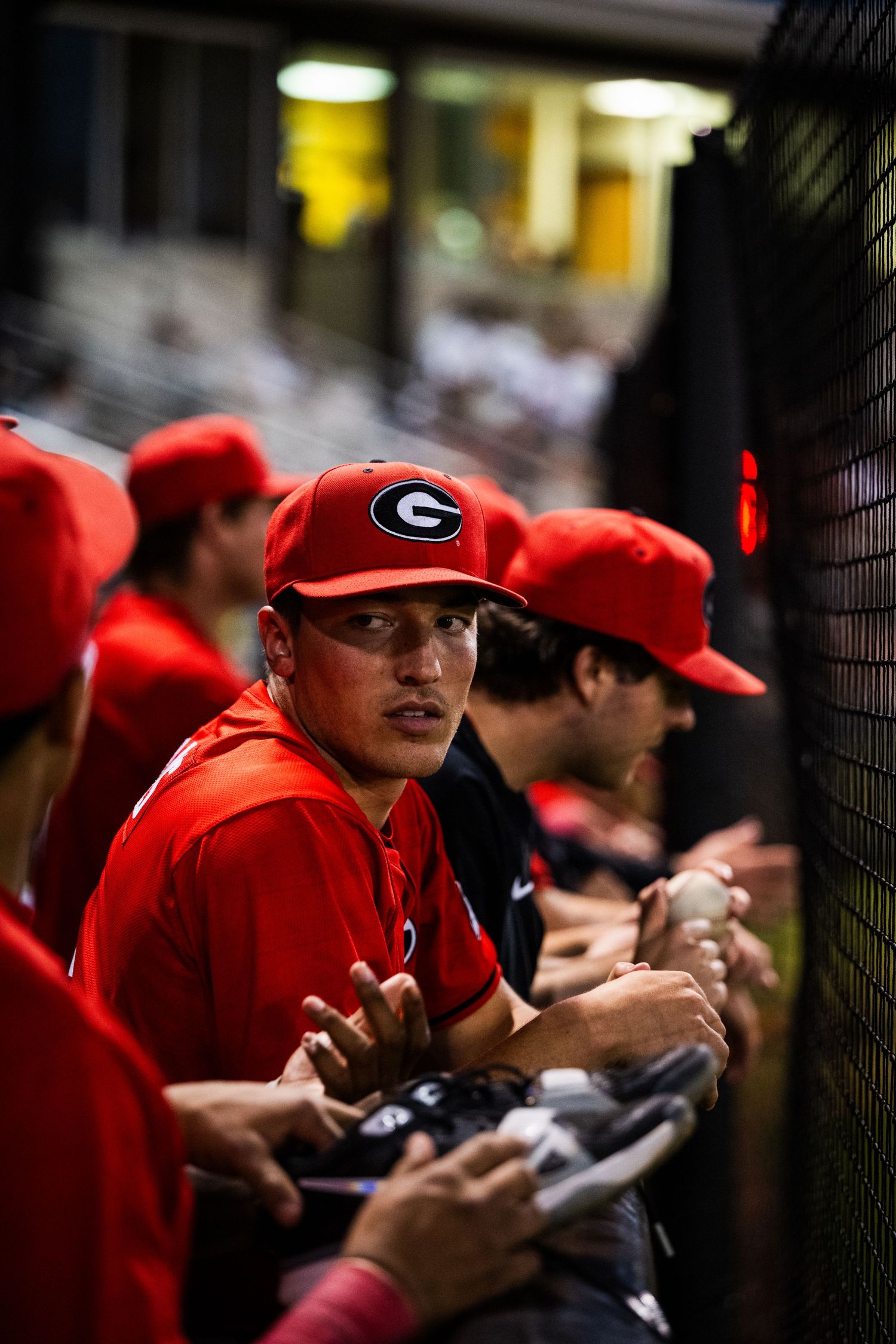 GA baseball in dugout
