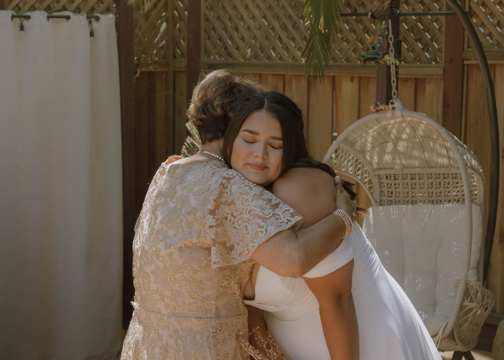 Bride and grandma for getting ready photos before wedding Windsor CA