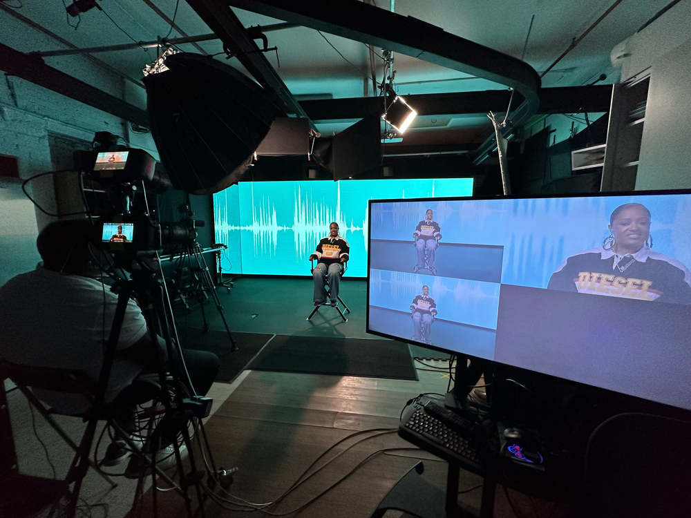 During Nina Simone documentary "Mississippi Godamn!" being shot in from of Summit 68’s virtual studio using a 20’x8’LED wall.