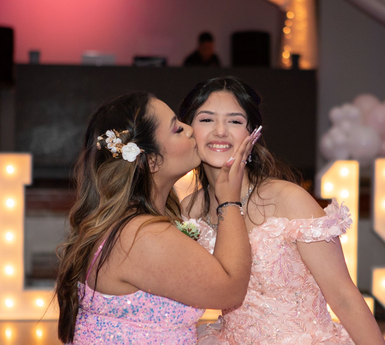 Sister and Quinceanera pink theme