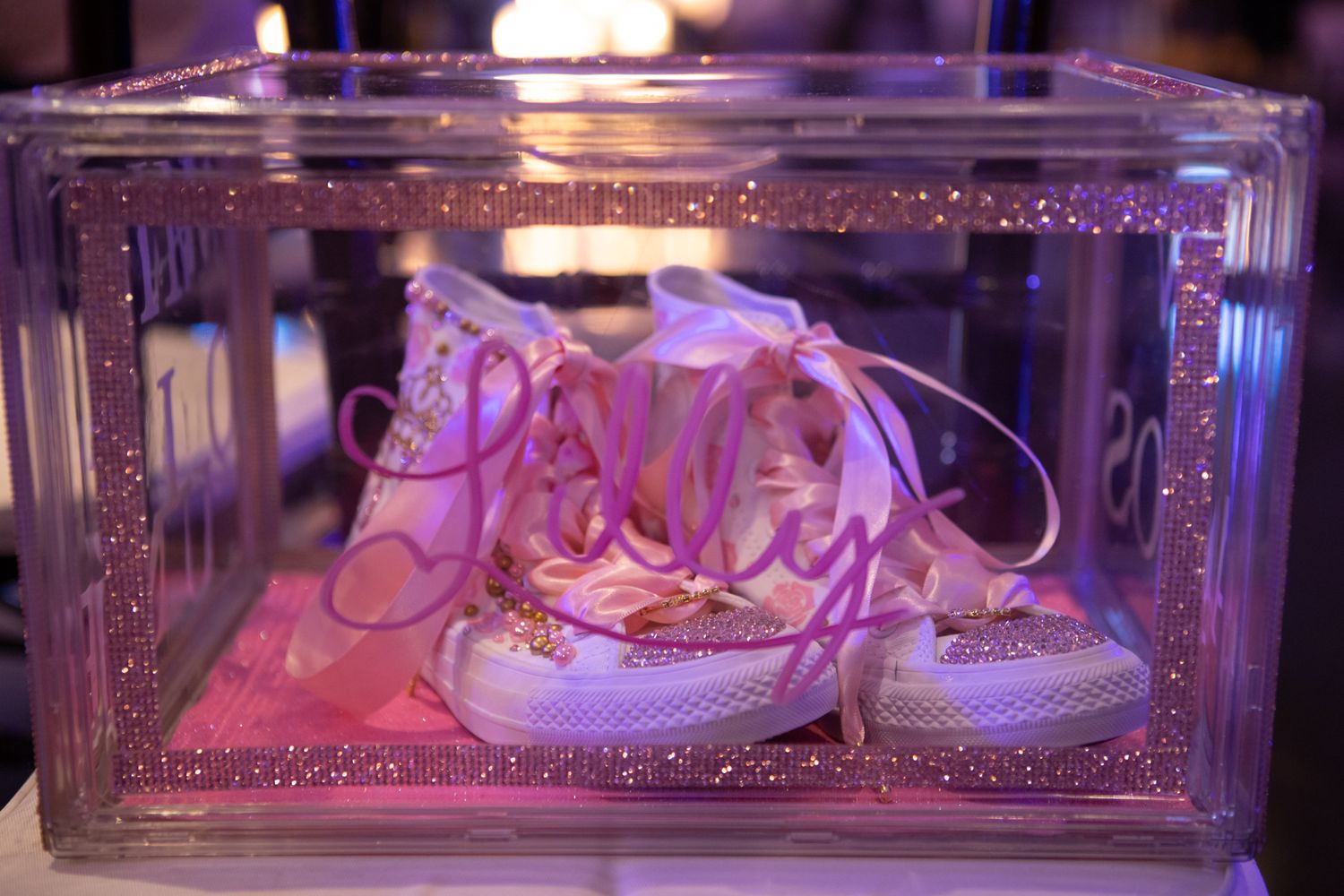 Pink Suprise gift converse Quinceanera