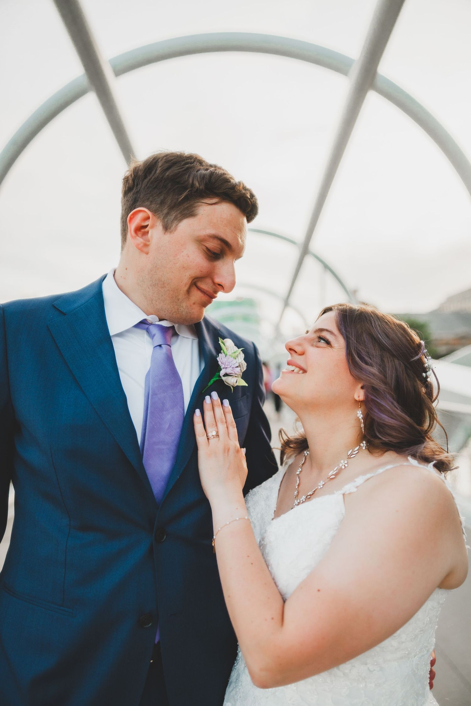 Whale Bone bridge Navy Yard wedding