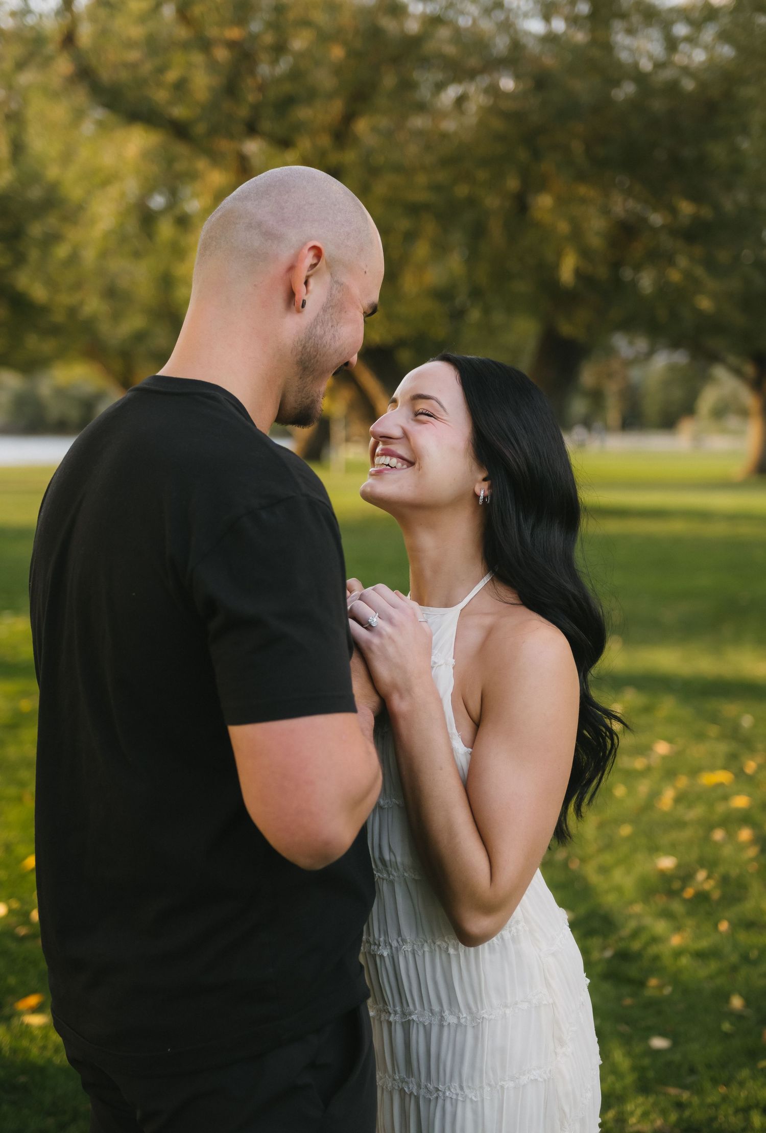 couple gazing at each other lovingly