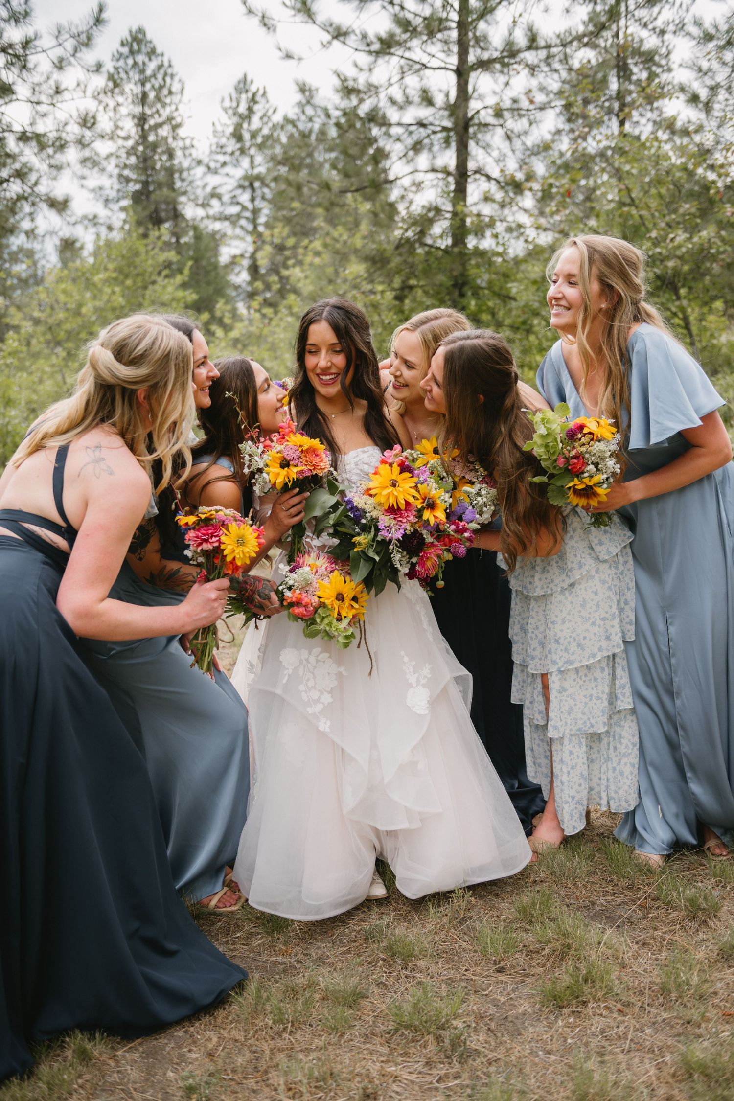 bride and bridesmaids