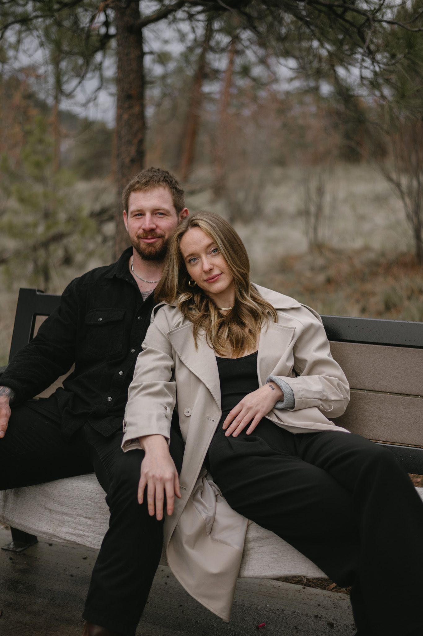 couple sitting on a bench