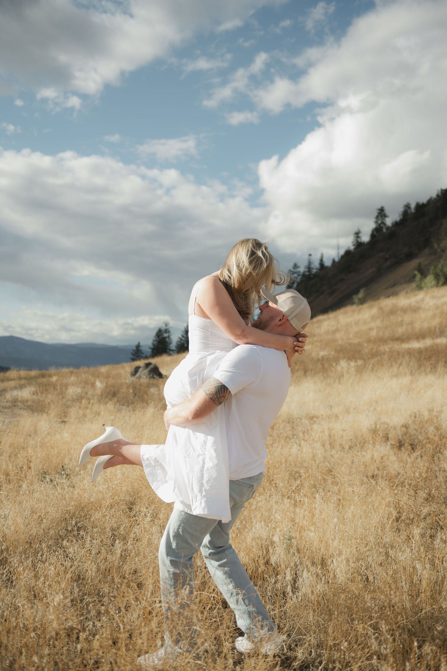 couple dancing outside