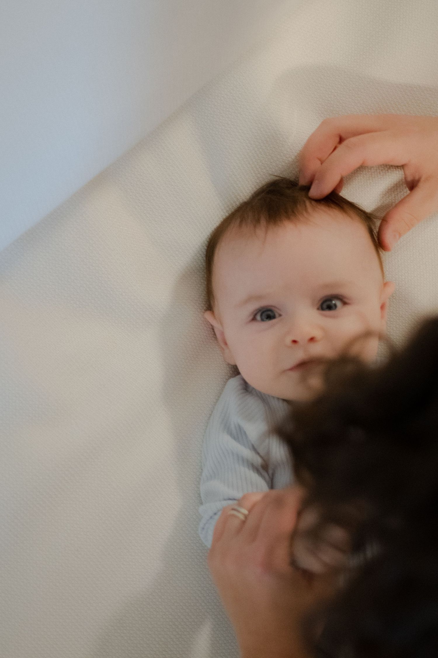 cute baby and father