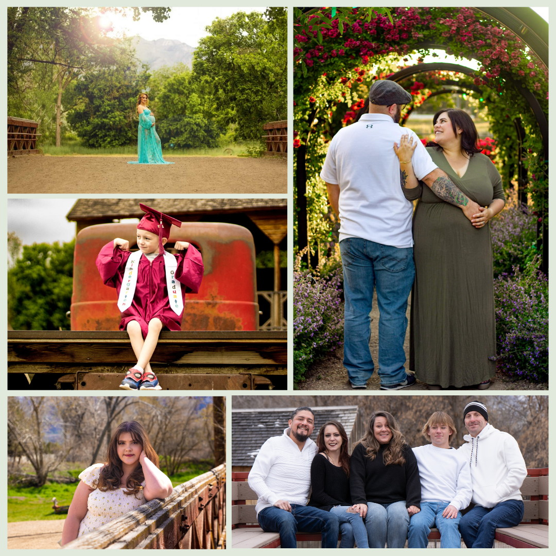 graduation, family, and maternity images taken at Wheeler Farm, Murray UT.