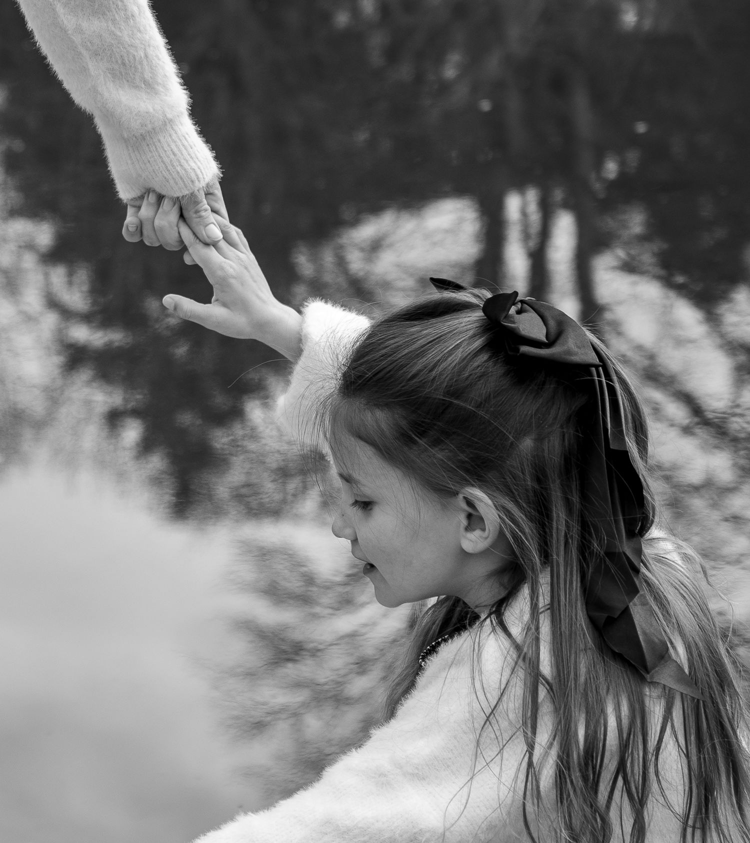 Holding hands at the park