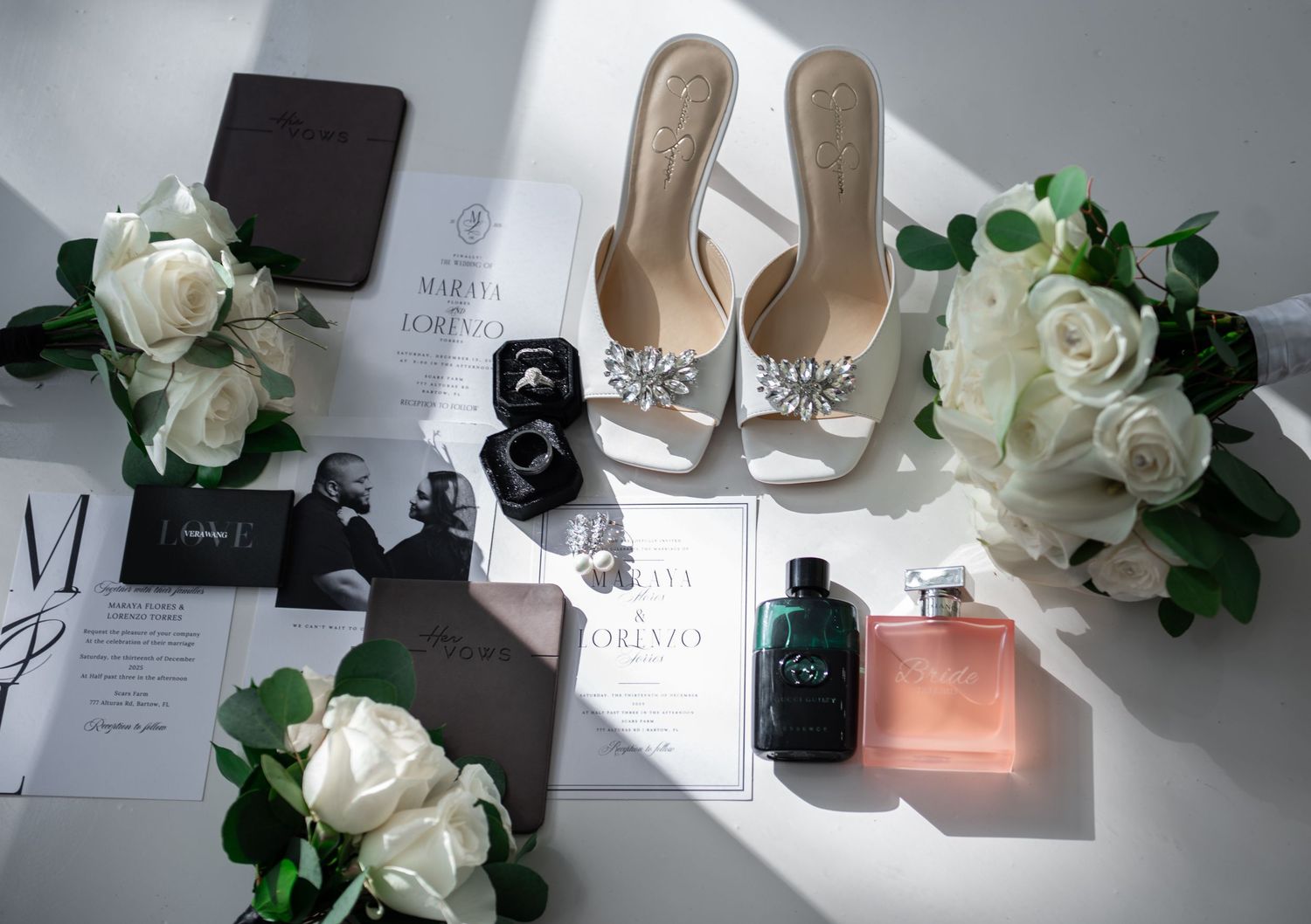Beautiful flat lay captured by Palm Beach wedding photographers, the best luxury wedding photographers in Florida.