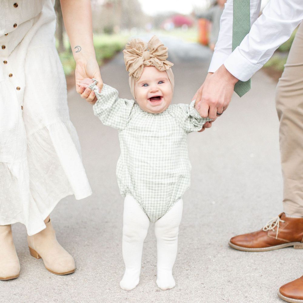 Family portrait outdoors in St. Charles County, Missouri