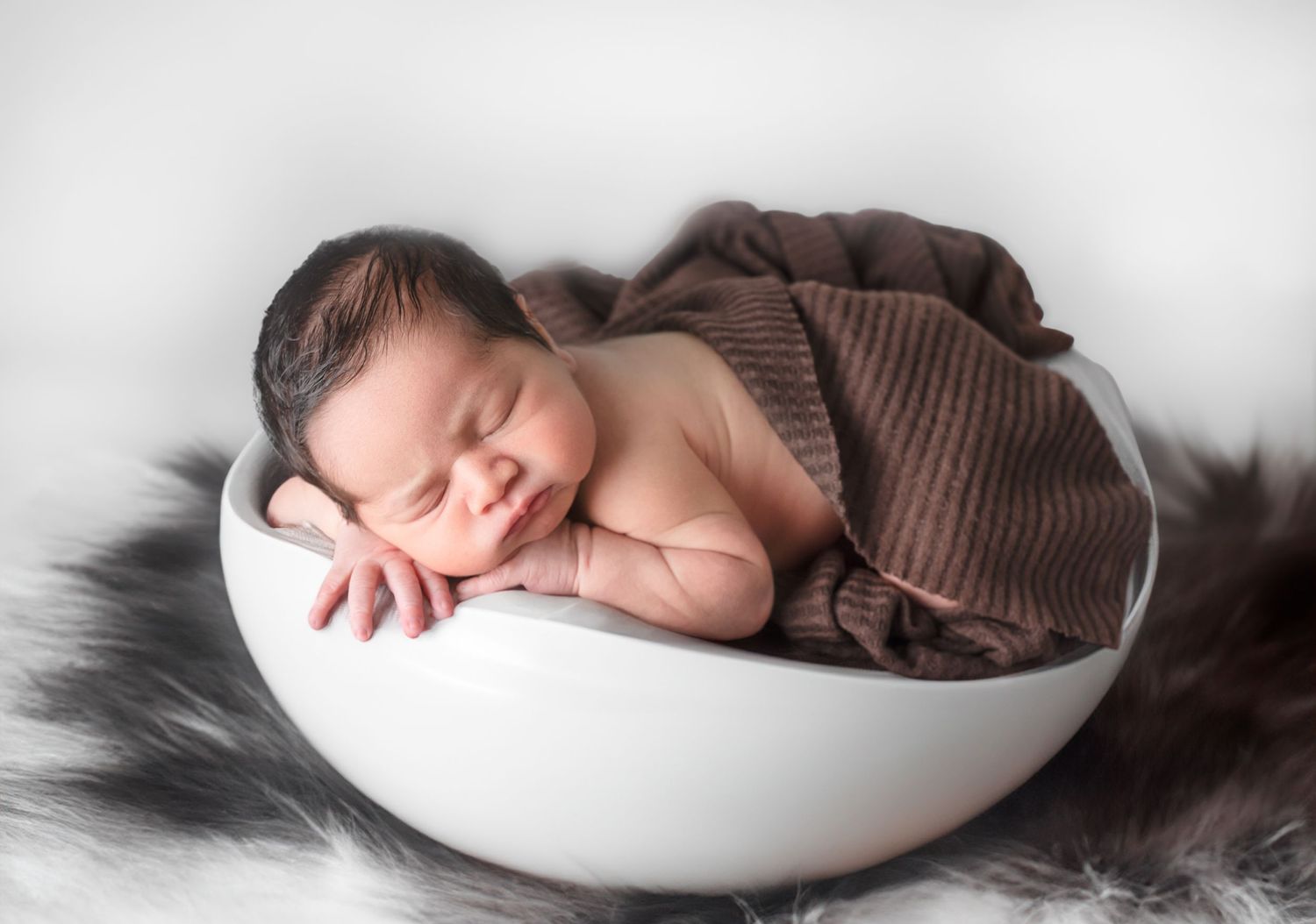Baby boy in egg - Clarksville TN newborn baby portrait