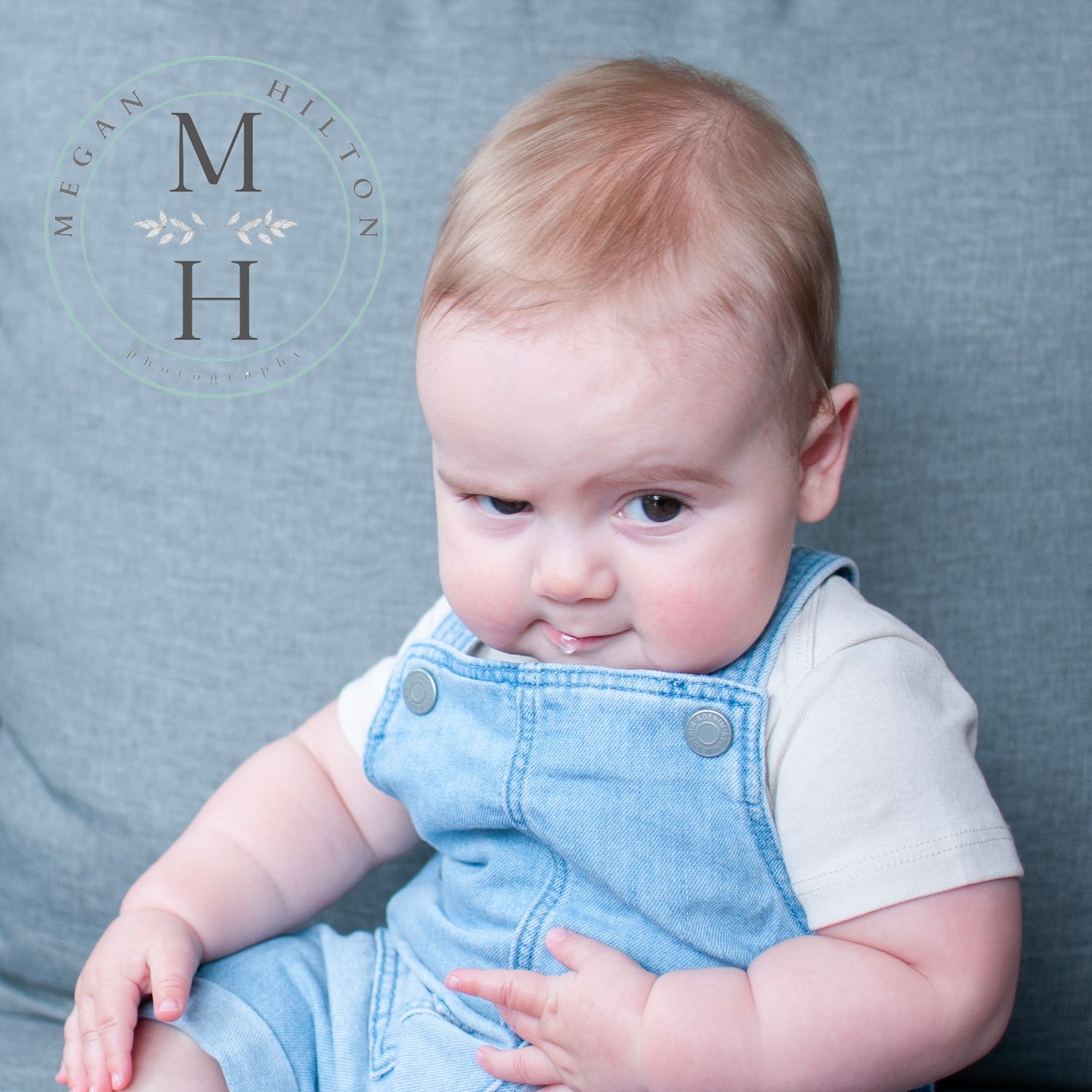 Photo of funny expression on baby boy