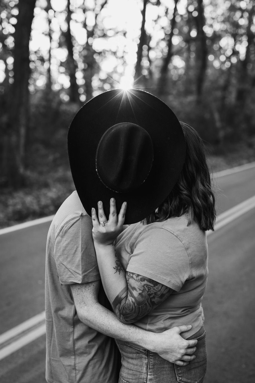 Quiet, intimate detail of an engaged couple in Snohomish. Tim Neal Photography focuses on raw storytelling.