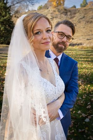 a couple in a field
