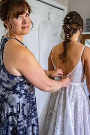 a bride getting ready.