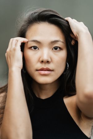 Portrait of a woman, Natural light. Portrait Photography session. Outdoor photography