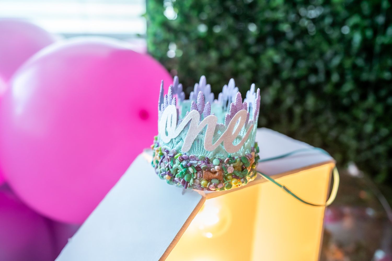 Birthday crown with balloons at a party event coverage photoshoot session Palm Bay Melbourne Cocoa Beach Vero Florida Brevard County