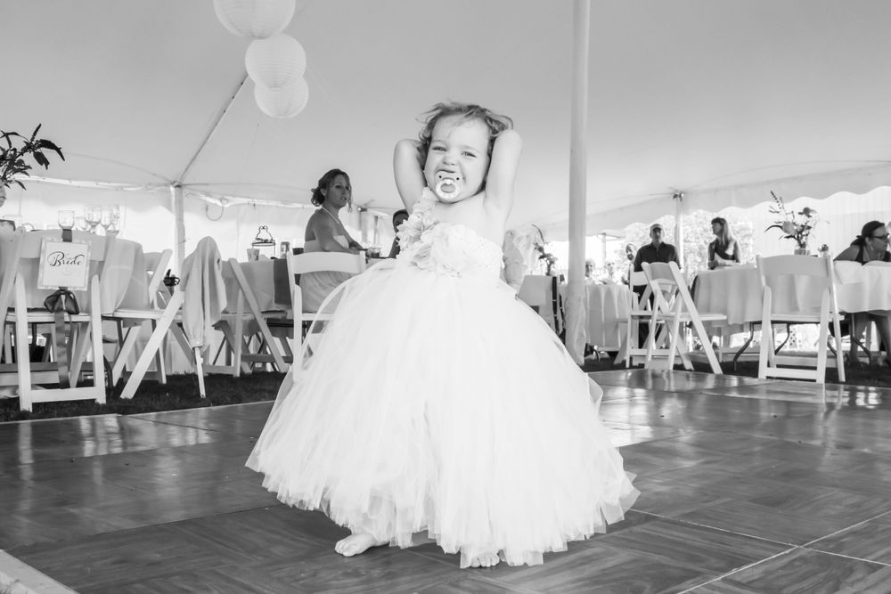 flower girl at Vermont wedding