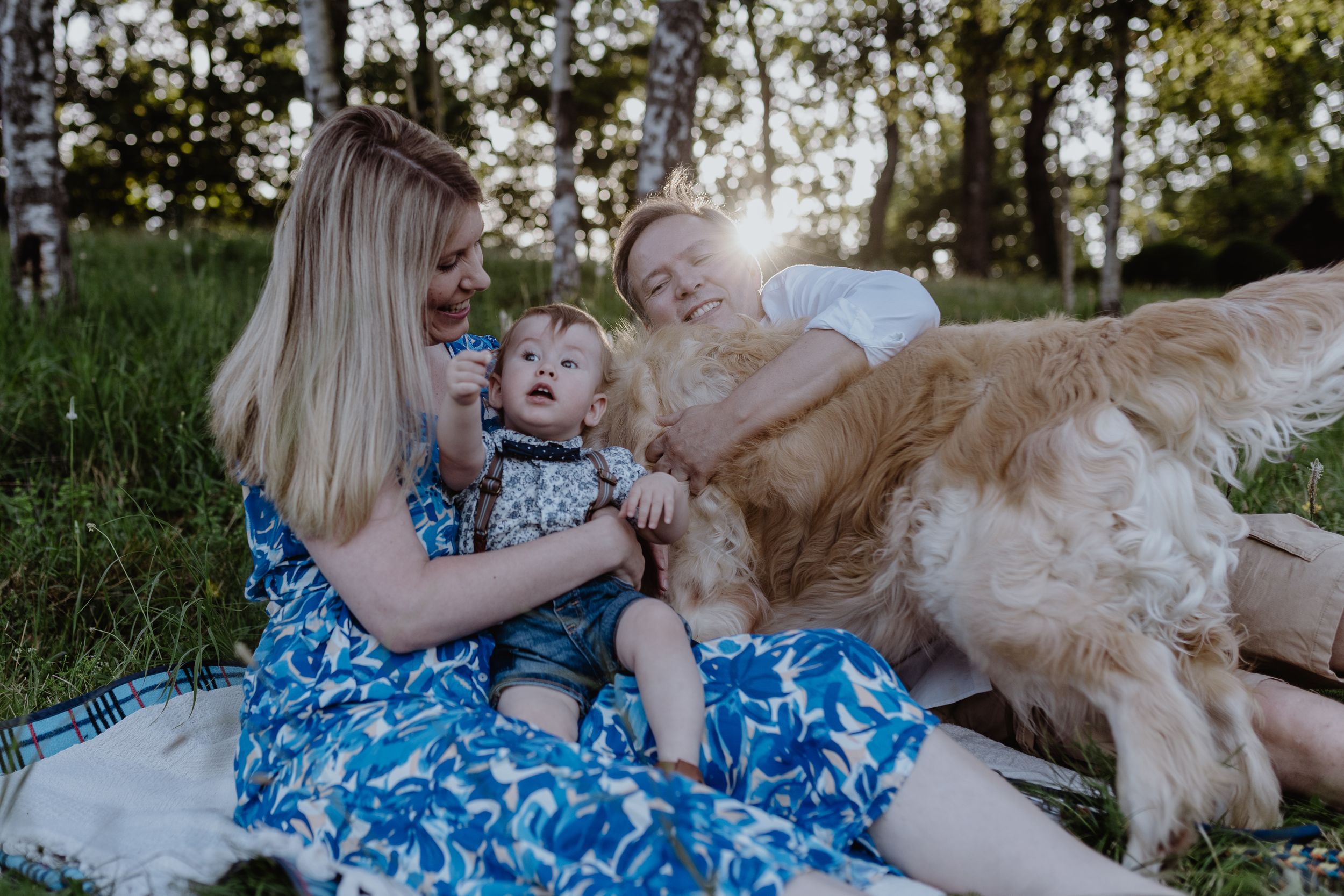 Heartwarming family moment with a one-year-old child at Jelenovac in Zagreb.